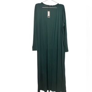 Emerald Green Maxi Light weight cardigan with maxi dress two piece outfit